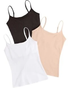PACT Organic Cotton Shelf Bra Camisole 3-Pack