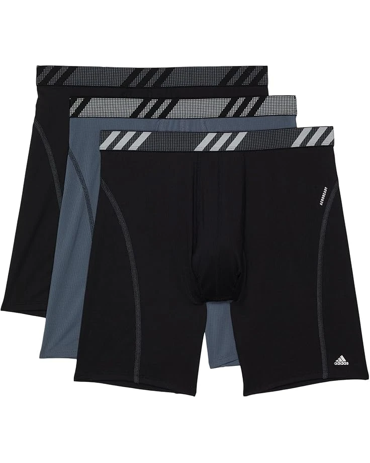 Adidas Sport Performance Mesh Long Boxer Brief Underwear 3-Pack