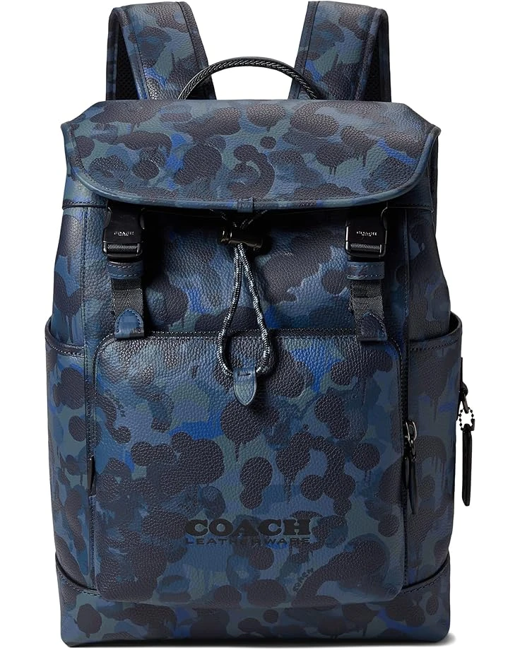 COACH League Flap Backpack Camo